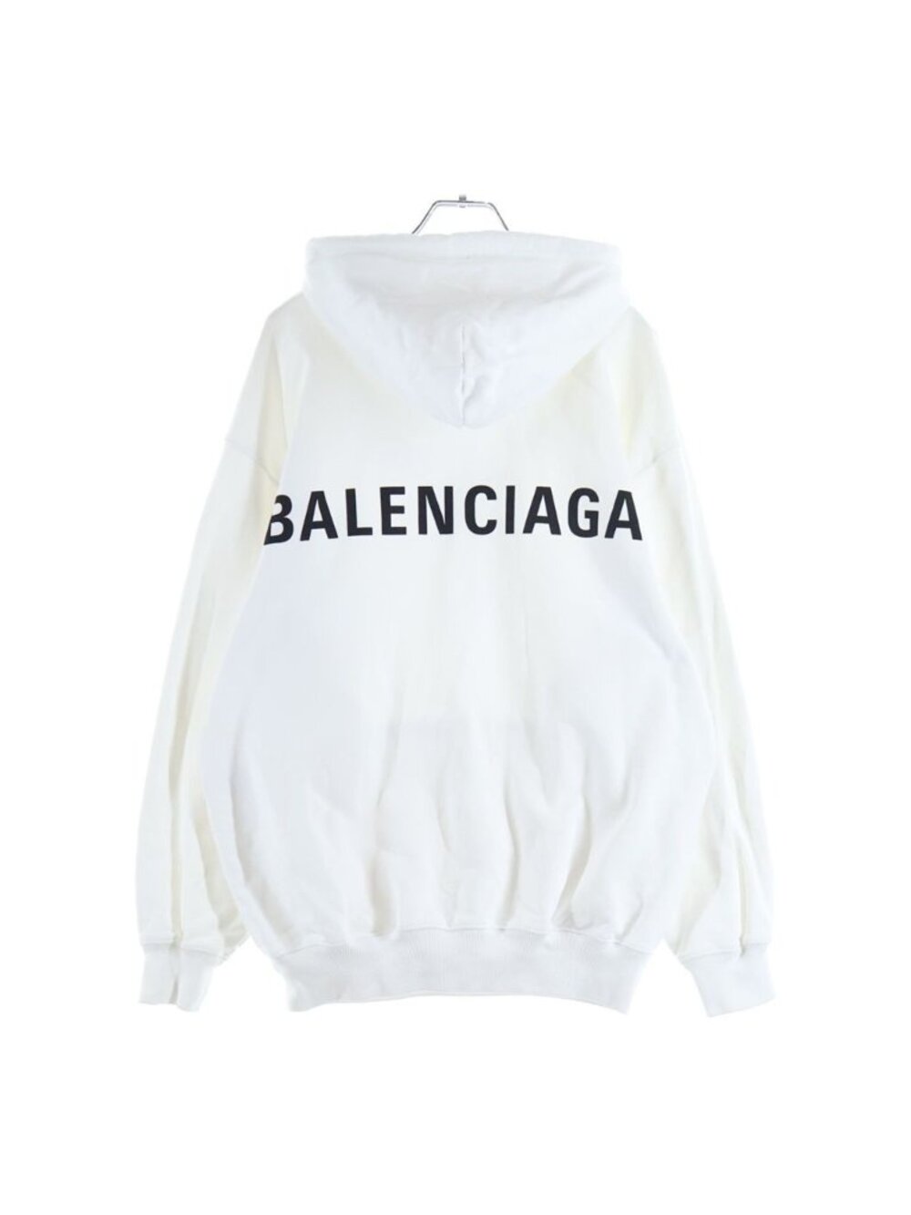Balenciaga Back Logo Print Sweatshirt Pullover Hoodie White